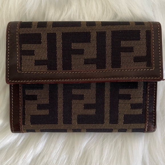 FENDI Zucca Trifold Wallet EUC Authenticity Guaranteed
